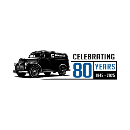 2025: Holmes Electric celebrates 80 years of Wired Right, expands through the purchase of Tobin Electric in Quincy, Washington, and continues to grow our data center and industrial electrical work.